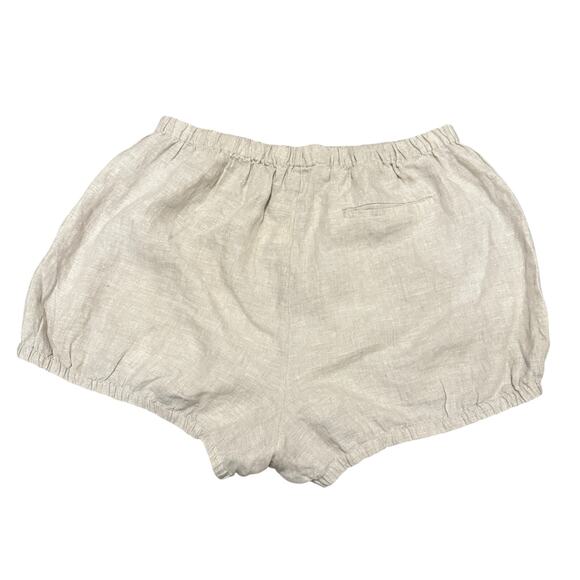 J .Crew 100% Linen Elastic Waist Pull-On Shorts Women Medium Coastal Chic Beach - Picture 2 of 7